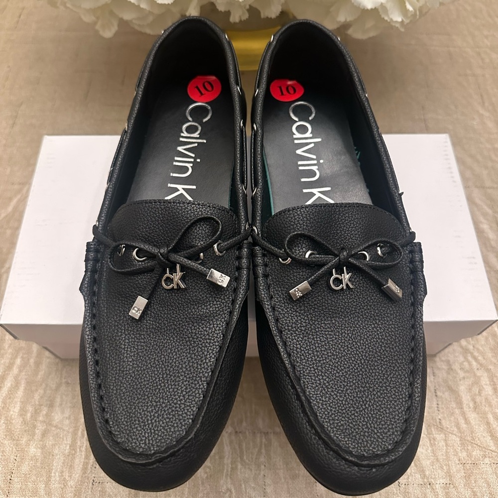 Calvin Klein Black Loafers - brand new with box 10